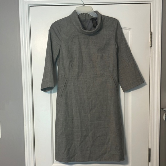 Banana Republic Charcoal Long Sleeve Dress - Picture 2 of 3